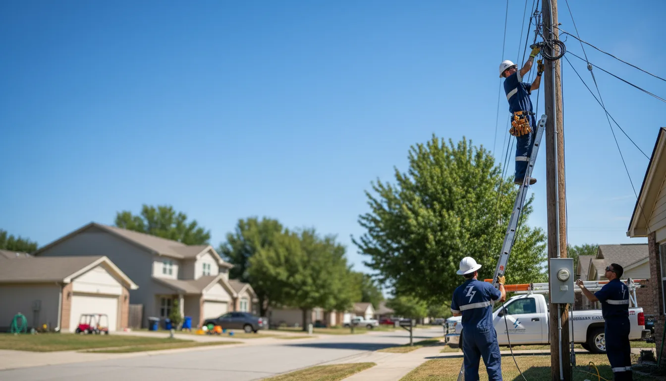 Residential electrician providing installation services in Emory, TX